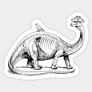 Pirate Dinosaur Sticker